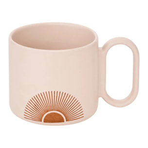 Coffret de 2 mugs Sunshine beige L16xp9,1xH13,5cm