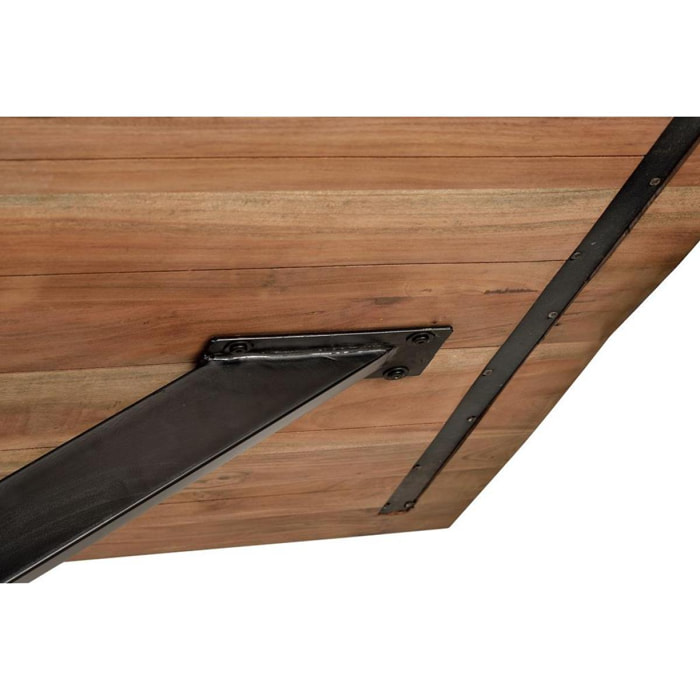Table à manger - bois d’acacia et métal