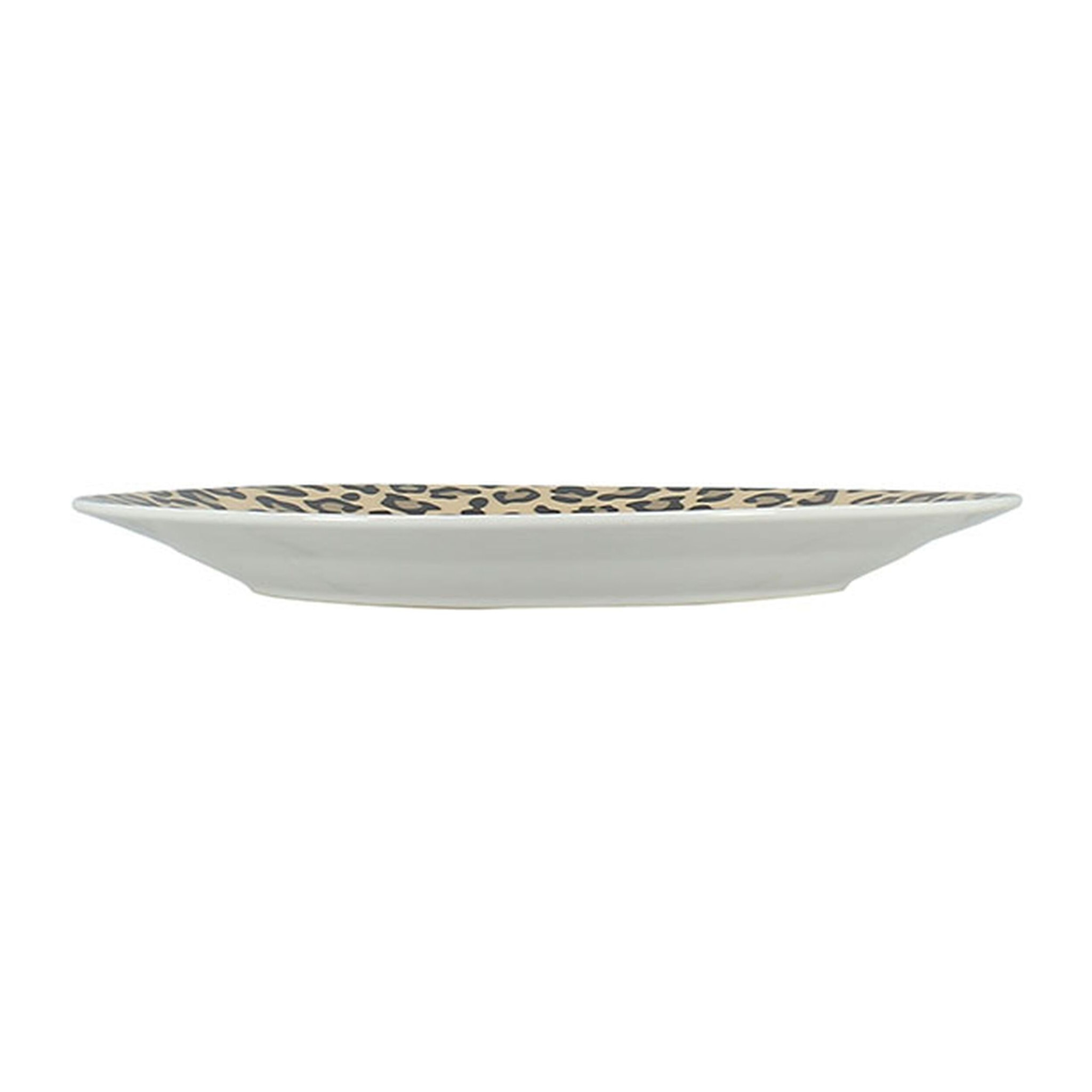 Lot de 6 assiettes plates léopard 26,5cm en porcelaine beige ANIMALS