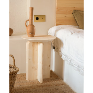 Table d’appoint en bois massif naturel de 50x45cm Hauteur: 50 Longueur: 45 Largeur: 45