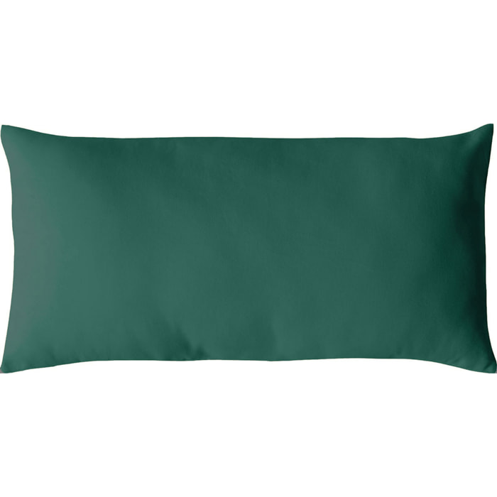 Coussin non déhoussable en coton uni - Vert foncé