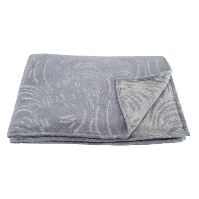 Couverture laine Mérinos très douce - Gris