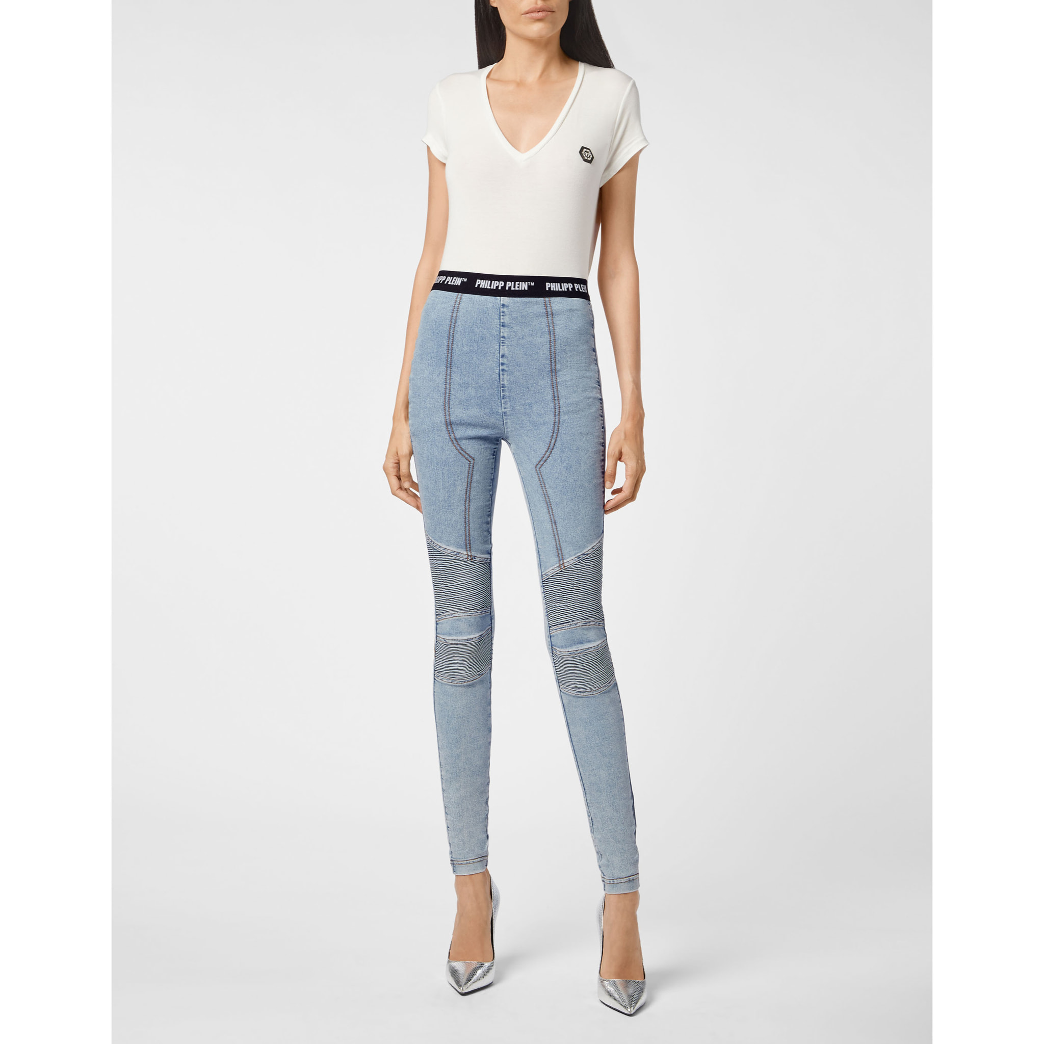 PHILIPP PLEIN Jeggings super a vita alta PHILIPP PLEIN TM