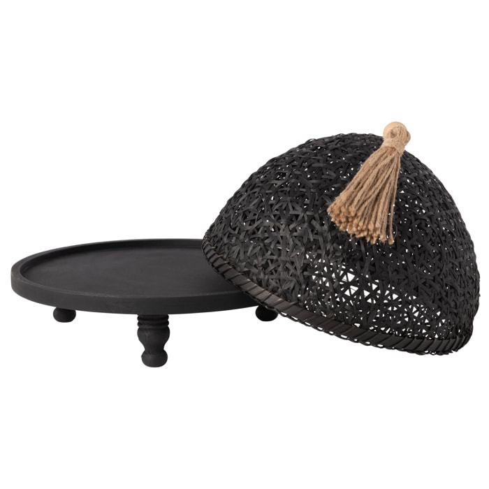 J-Line cloche alimentaire - bois - noir