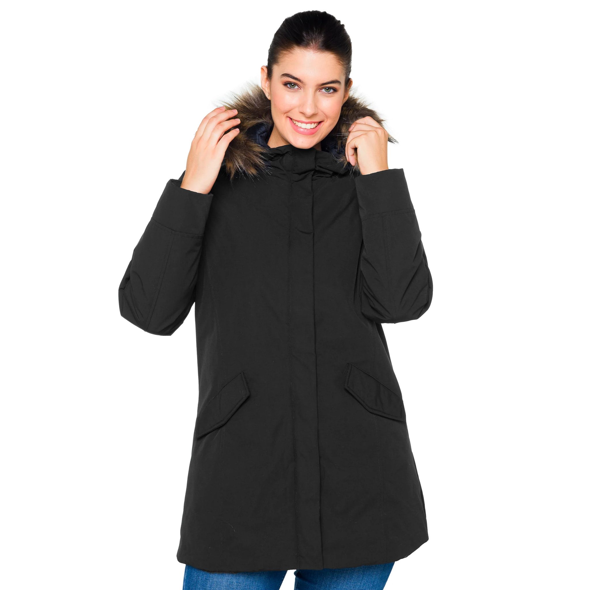 Parka MATHILDE imbottito impermeabile nero