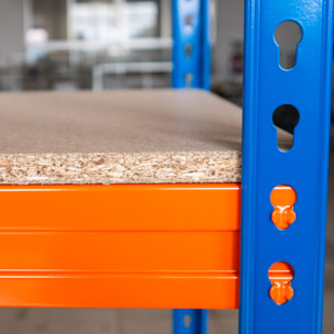 Scaffale in metallo 4 ripiani 180x180x45cm alto carico