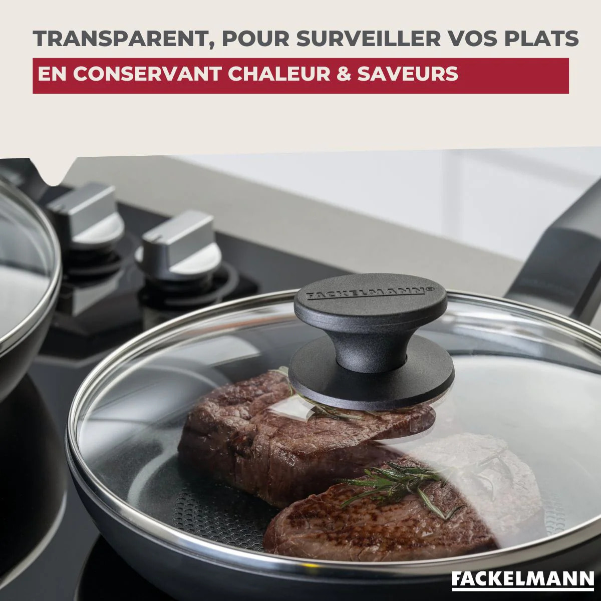 Couvercle de cuisson en verre 28 cm Fackelmann