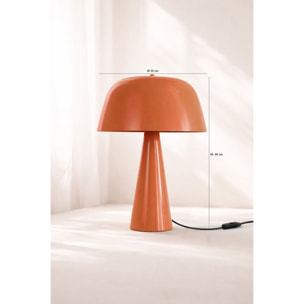 Lampe en métal mat orange KALYSTA