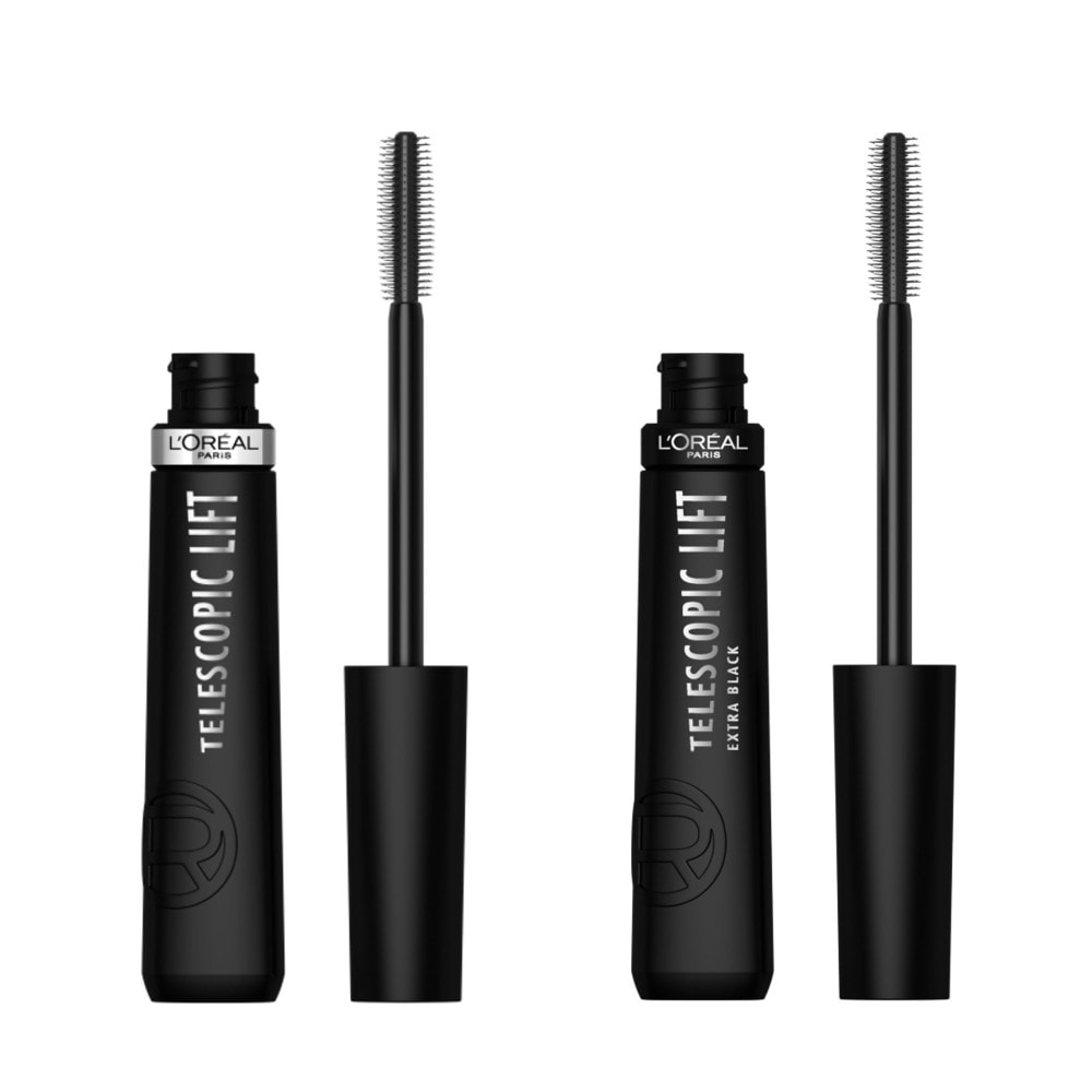 L'Oréal Paris Mascara Telescopic Lift - lot de 2 - Noir et Extra Noir