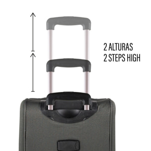 Juego De Maletas Semi-Rígidas Eva Itaca Bergamo Gris