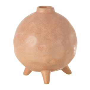 J-Line vase Pied Rond - céramique - rose/orange - Ø 15 cm