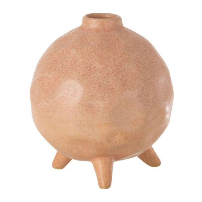 J-Line vase Pied Rond - céramique - rose/orange - Ø 15 cm