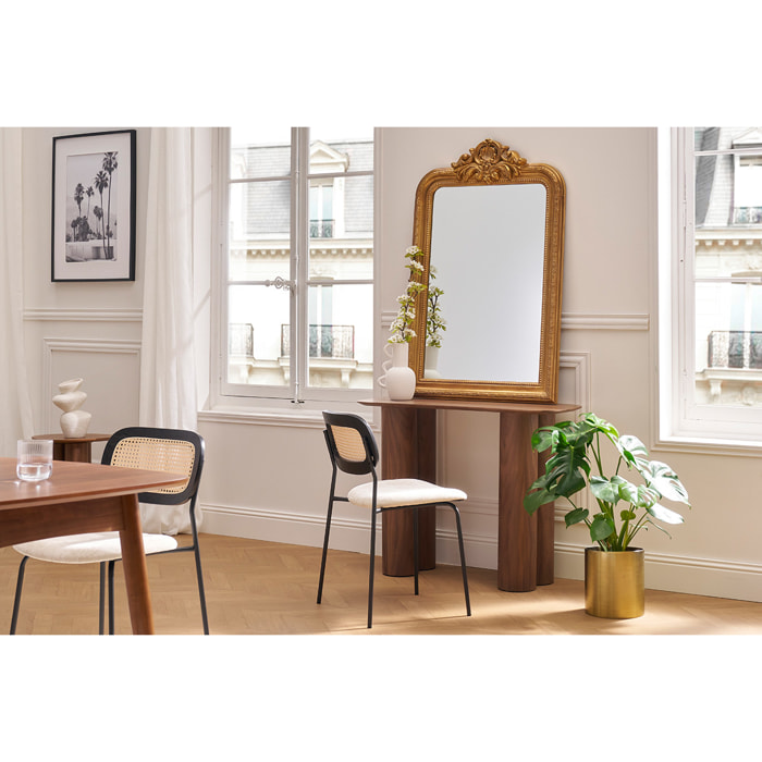 Console design en bois foncé L100 cm FOLEEN