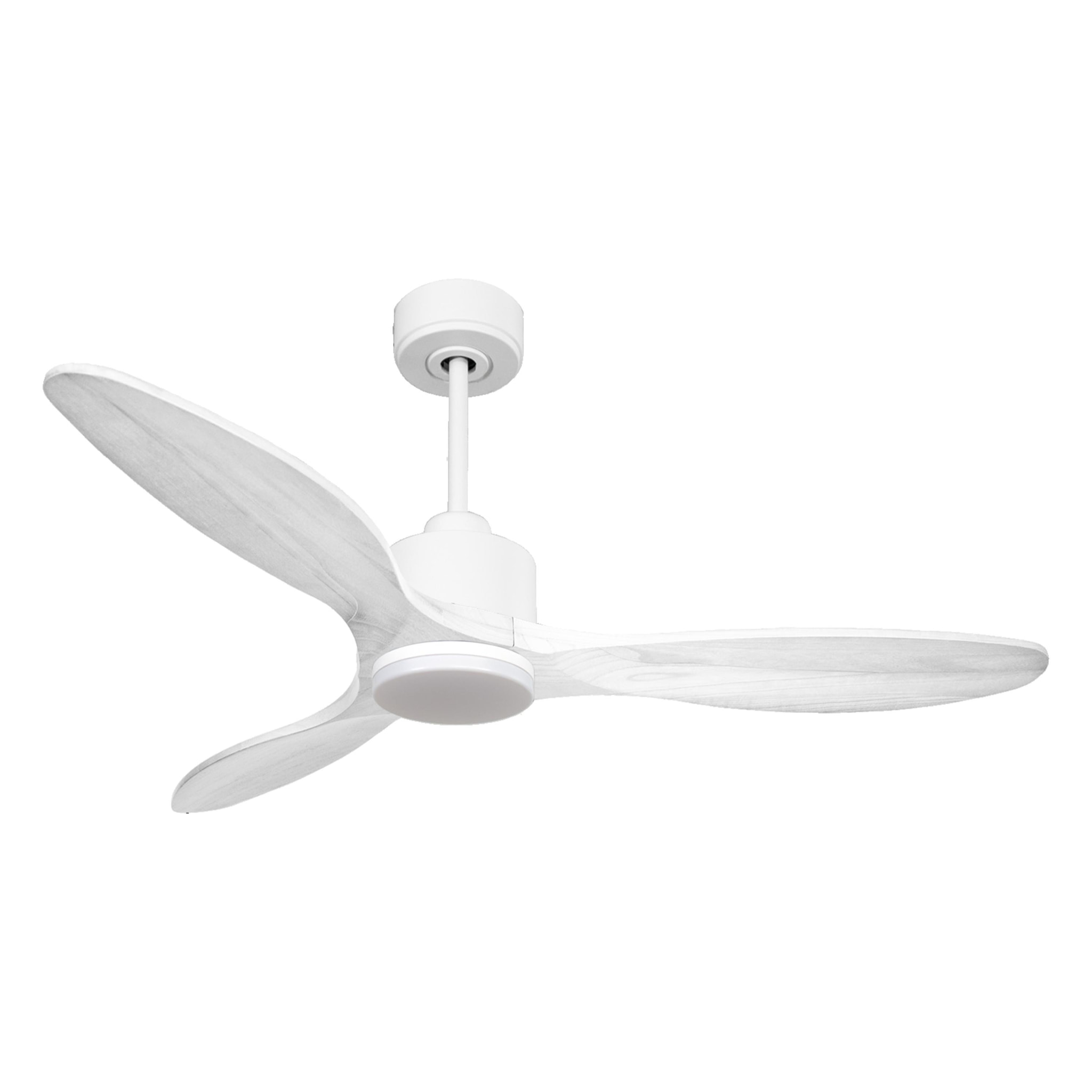 Ventilador de techo Modo Invierno/Verano Termostato Dimable Wifi Motor DC Techos Inclinados Mando a Distancia Luz tres tonos Hypersilence Memoria Vendible Shopify (AUTOMATICO) SantoriniD132C03LED64947 PURLINE