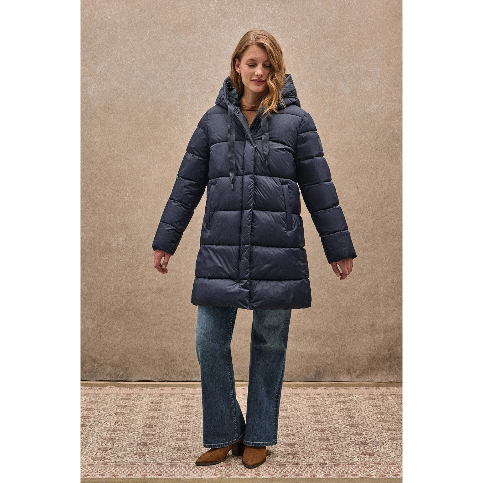 Chaqueta Gaia Reversible azul marino con logo Polo Club