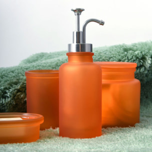 Distributeur de savon Verre YOKO Misty Orange Spirella