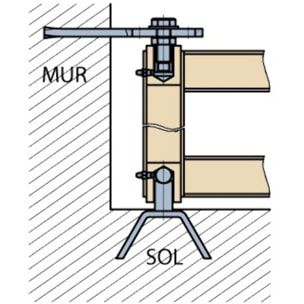 Pivot à sceller pour tube 30 x 30 mm TORBEL - série 256 - PIVOT.256