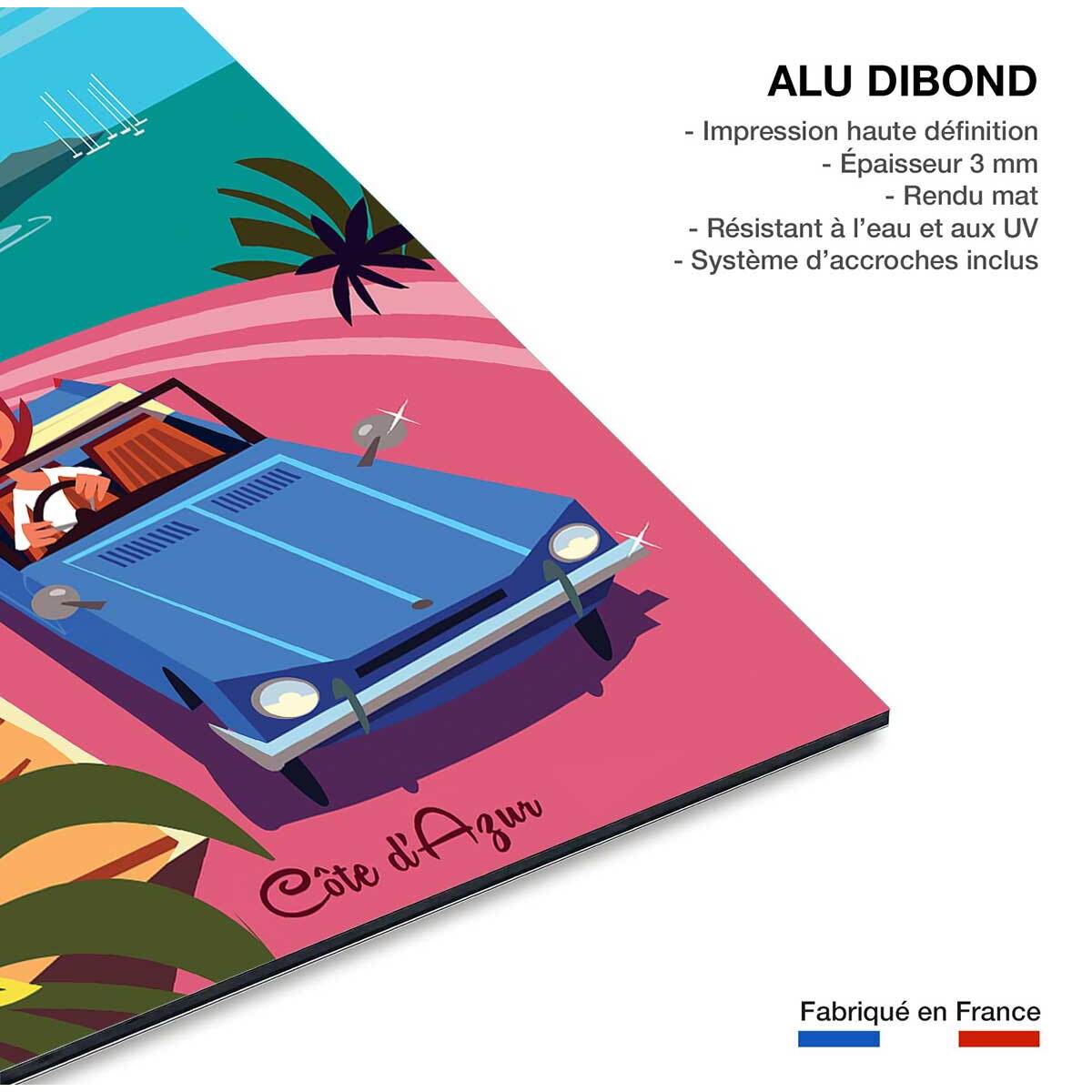 Tableau cote d'azur riviera  Tableau alu Dibond