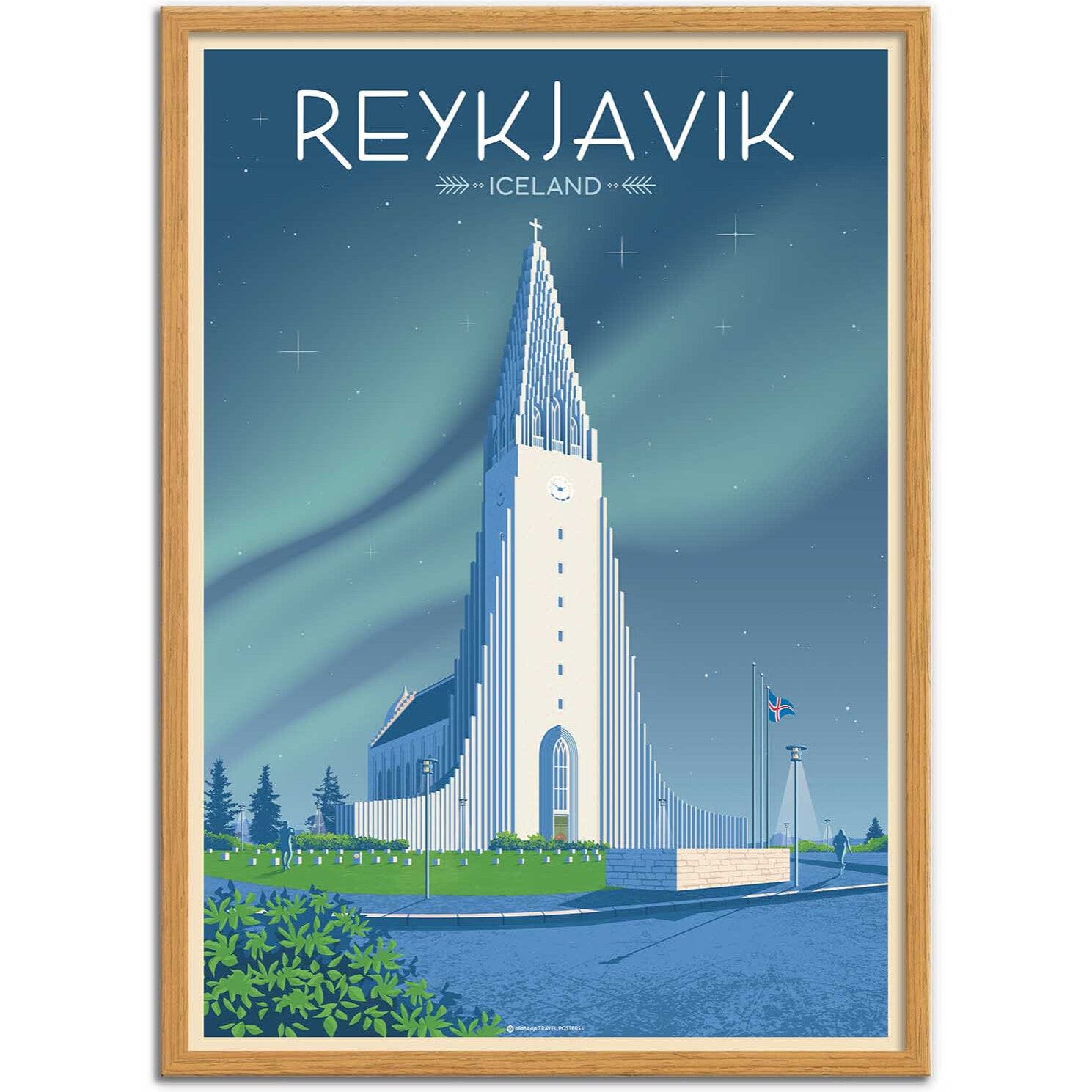 Affiche - Reykjavik Islande - Olahoop Travel Posters