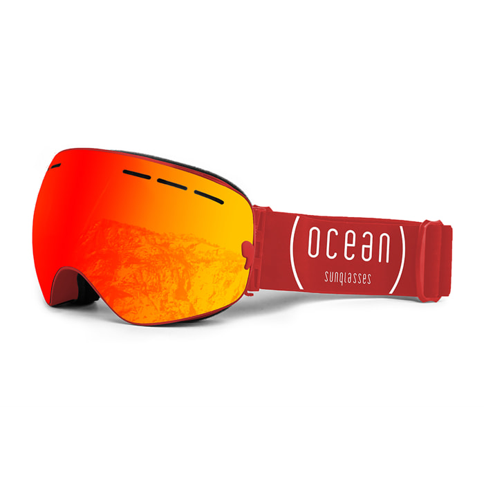 GAFAS DE SKI OCEAN CERVINO de color Rojo