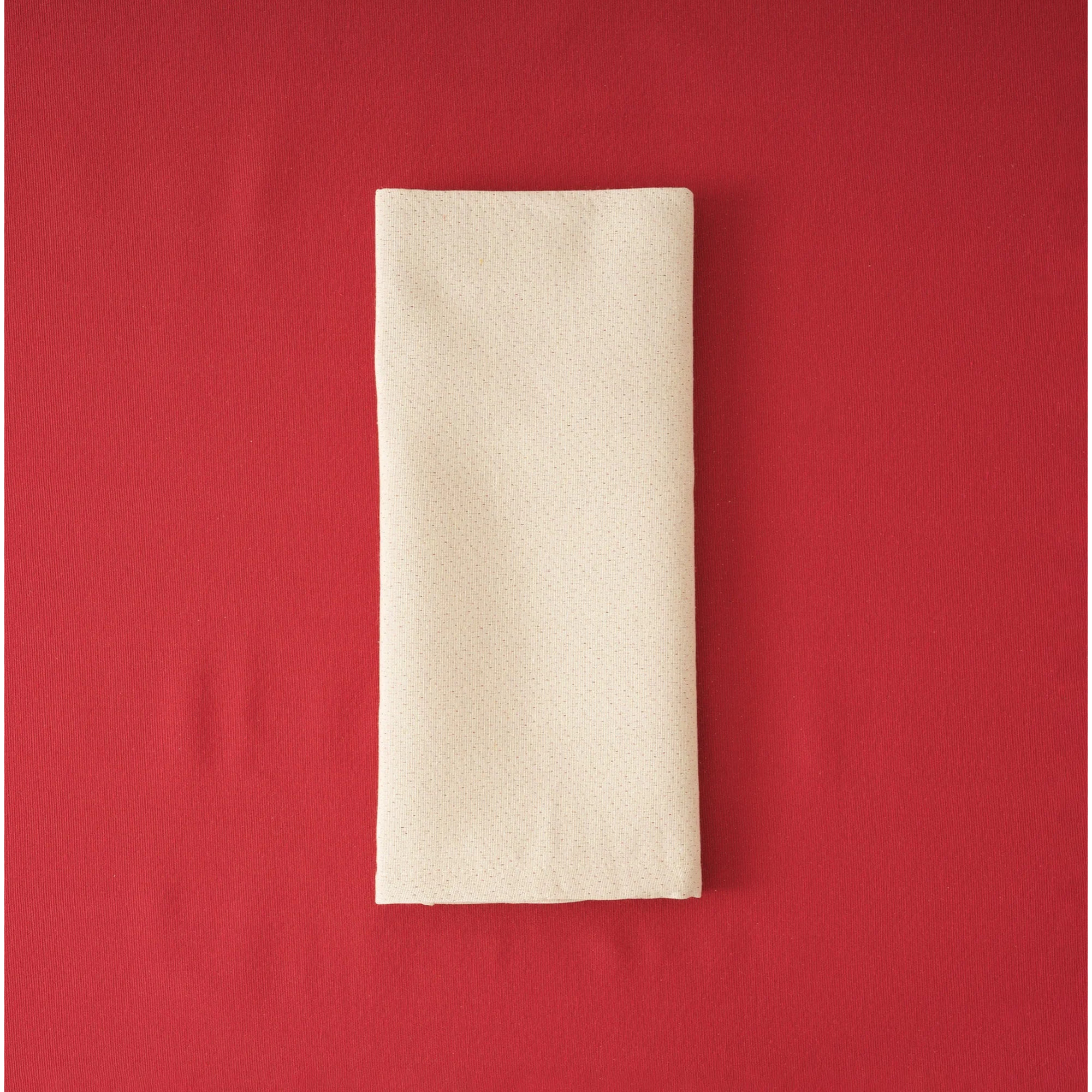 Lot de 2 Serviettes jacquard rÃ©versible ROUGE UNI 45x45 cm