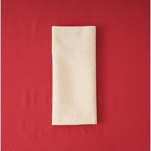 Lot de 2 Serviettes jacquard rÃ©versible ROUGE UNI 45x45 cm