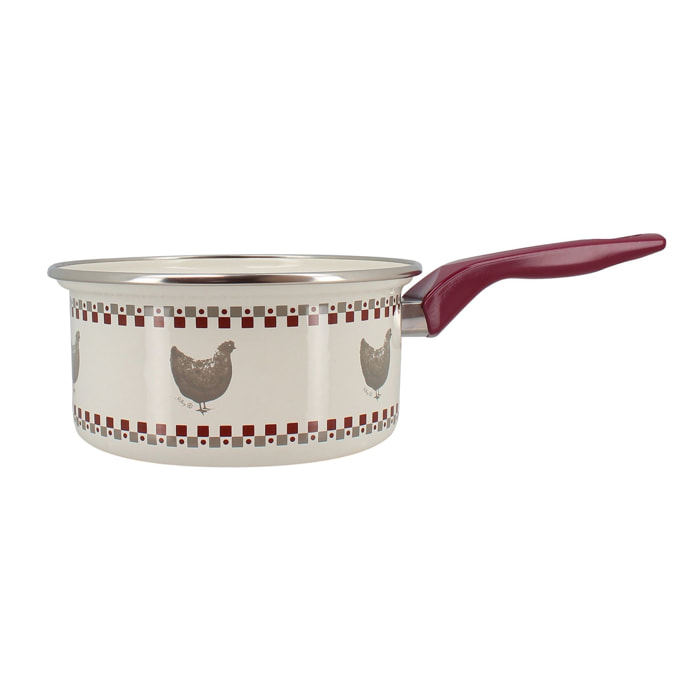 Casserole en acier émaillé 20cm - tous feux GALLINA