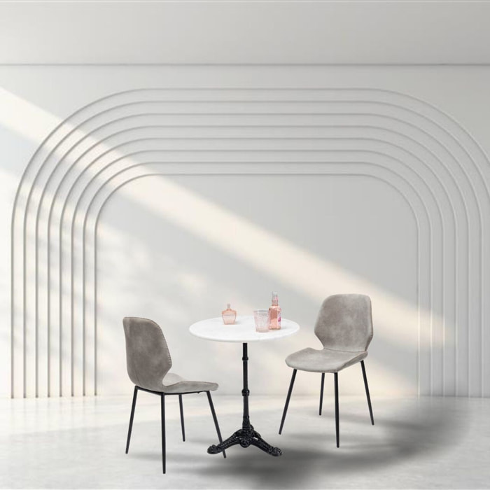 Ensemble table et 2 chaises Bistrot Honeymoon Kare Design