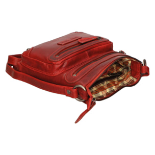 Borsa a tracolla da uomo In Vera pelle Made in Italy 22x23x5 cm