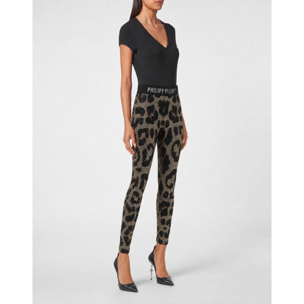 PHILIPP PLEIN Leggings deportivos LEOPARD