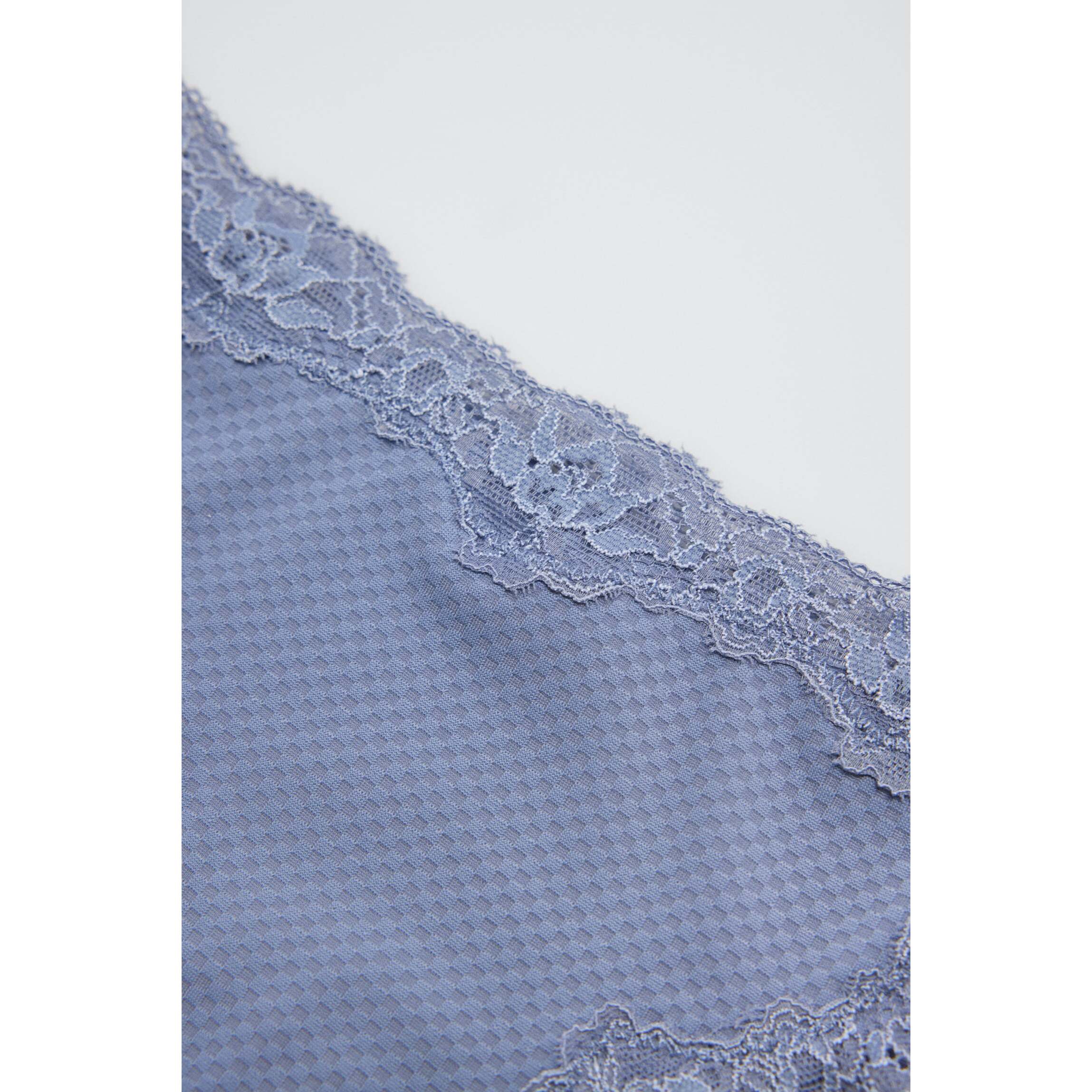 Slip midi con pizzo blu