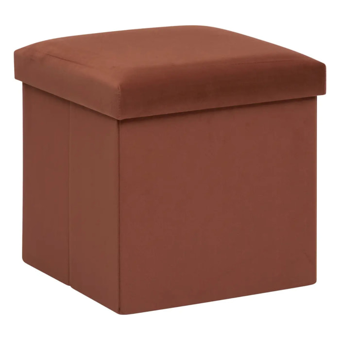 Pouf pliant "Tess" 38x38cm ambre