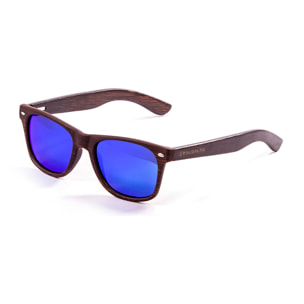 Gafas de sol PALO ALTO NOB HILL - Con / Revo marrón oscuro y azul y patilla marrón bambú