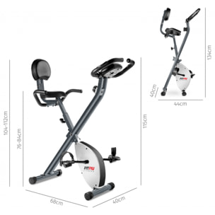 Bicicleta estática plegable FITFIU volante 8kg pulsómetro y respaldo