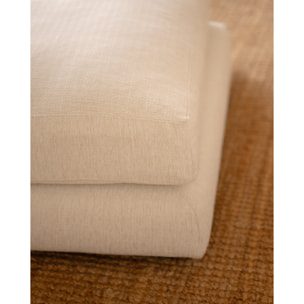 Puf tono blanco roto de 96x80cm Alto: 40 Largo: 96 Ancho: 80