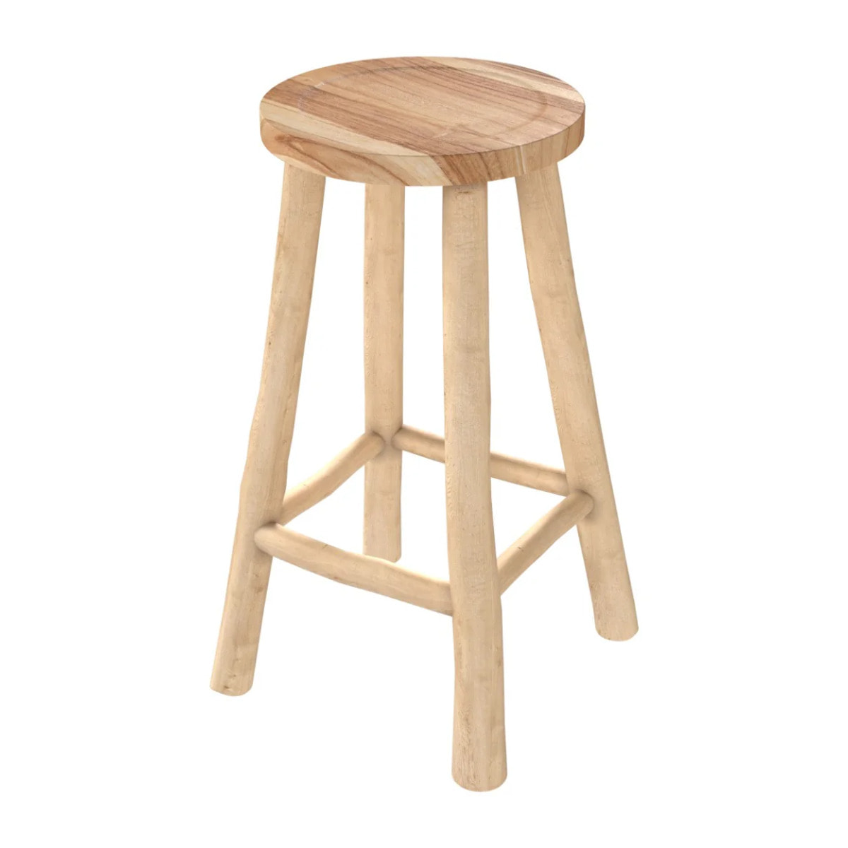Tabouret pour îlot central 67 cm en teck - Ika
