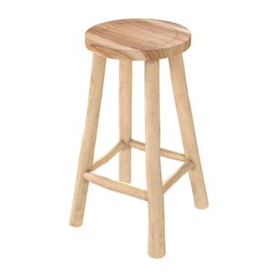 Tabouret pour îlot central 67 cm en teck - Ika