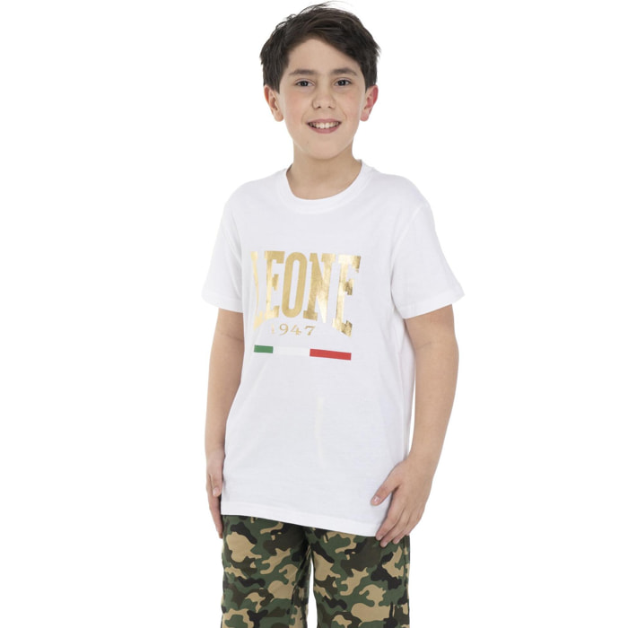 Camiseta infantil dorada