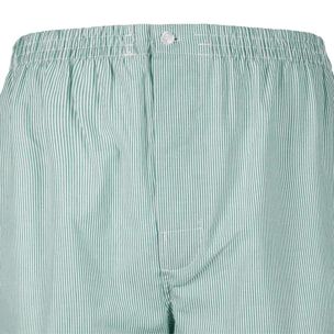 PANTALONE GRINO cotone riga verde e bianca