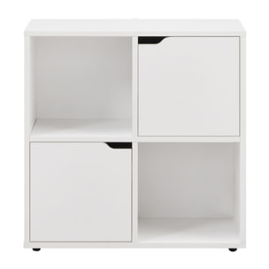 Mobile libreria con 4 cubi con 2 ante bianca - Ubli