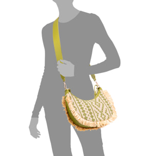 Biscubio Bolso de hombro Mujer. Fabricado en tela y piel sintética PU.
