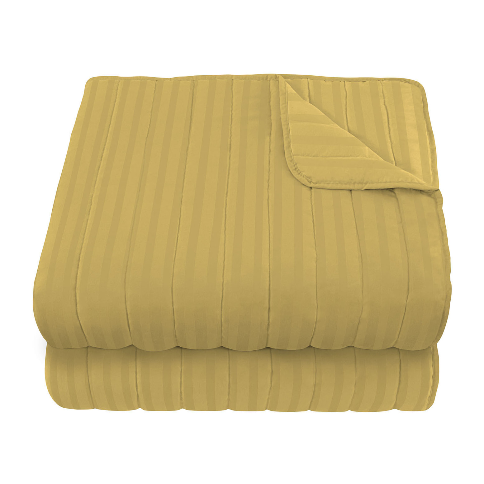 TRAPUNTINO ESTIVO MADE IN ITALY SATIN STRIPES-GIALLO MATRIMONIALE
