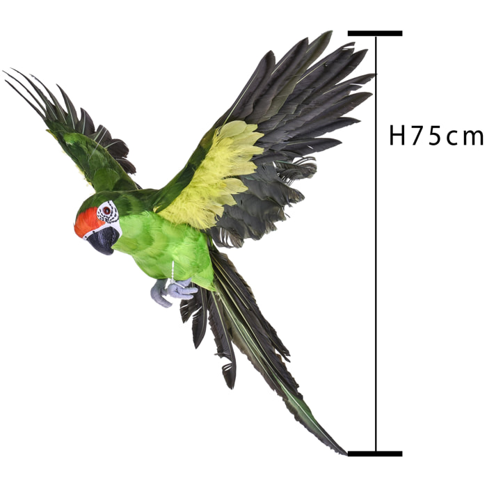 Pappagallo con ali aperte - Pezzi 1 - 75X75X30 - Colore: Verde - Bianchi Dino - Articoli Primaverili E Pasquali