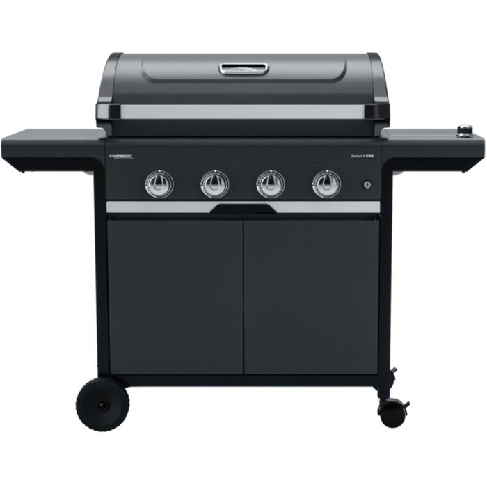 Barbecue gaz CAMPINGAZ SELECT 4 EXS noir 4 brûleurs sur chariot 70x40 cm