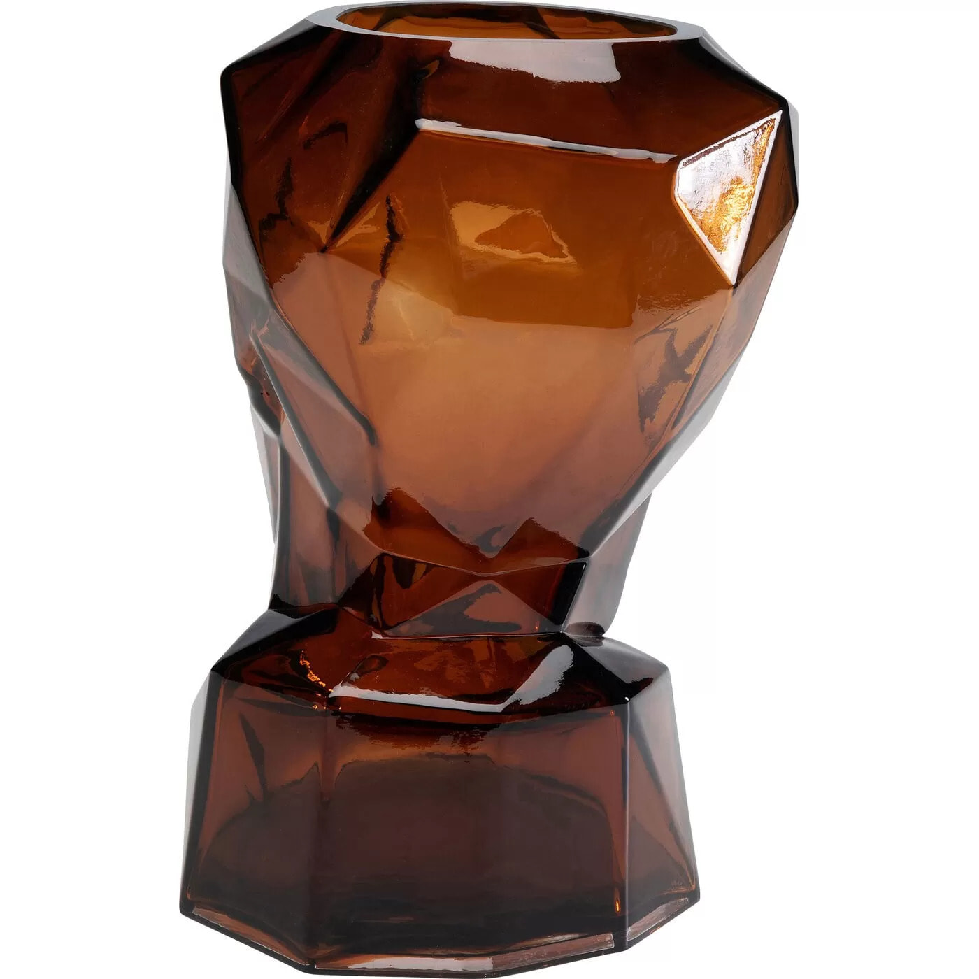 Vase Prisma visage marron 30cm Kare Design