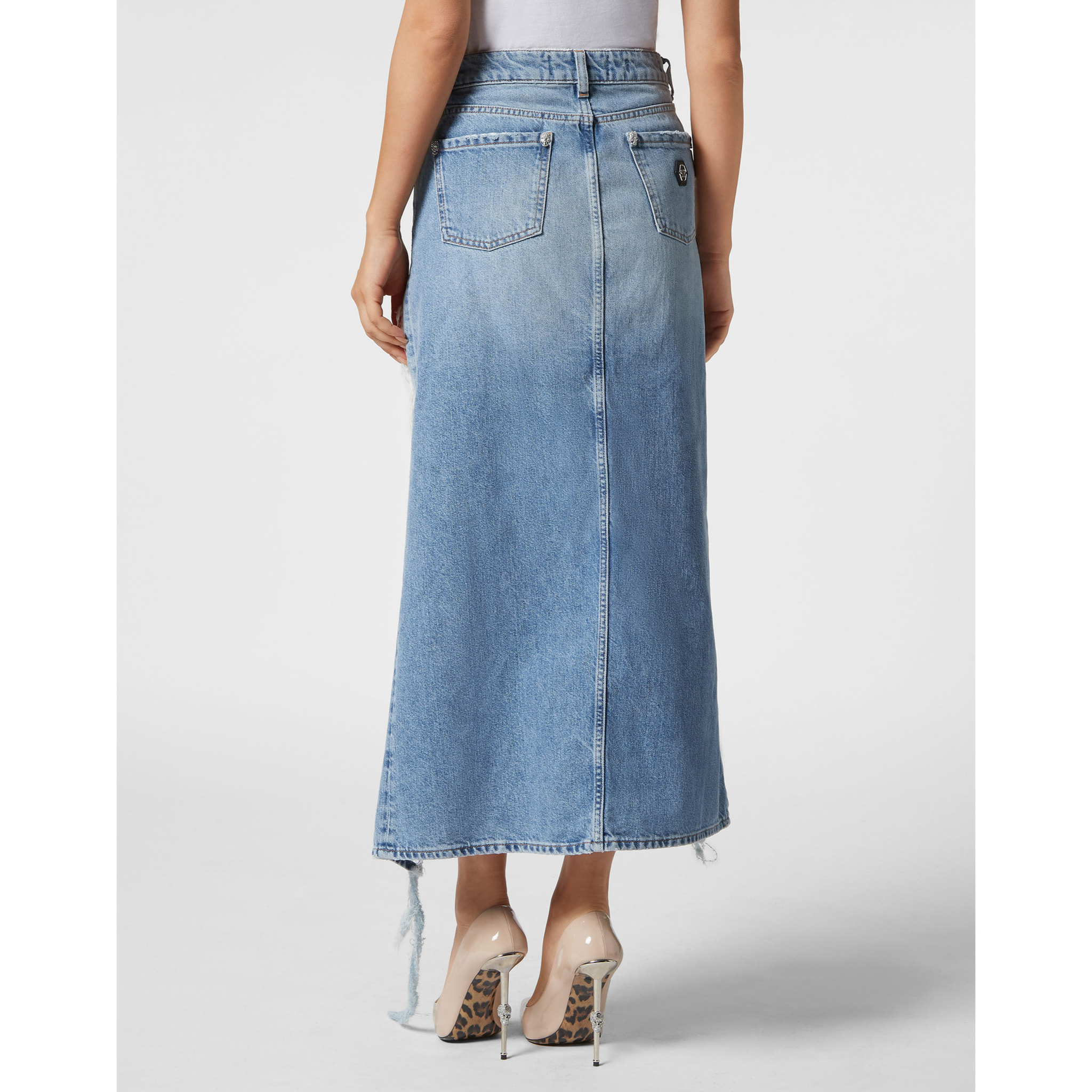 PHILIPP PLEIN Long Skirt SKULL