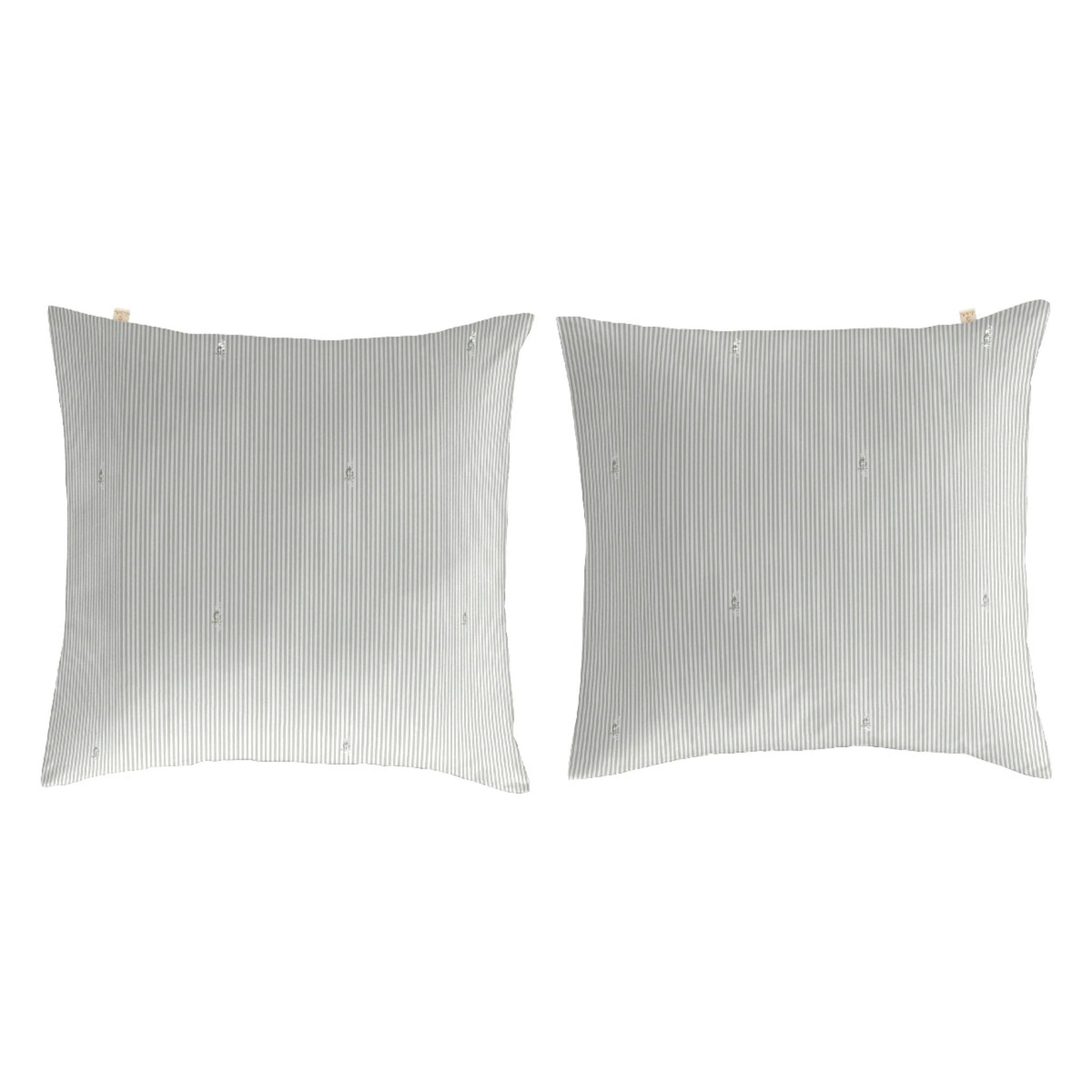 2 Fundas de almohada 50x50 cm verde ZAIDIN - 100% algodón -