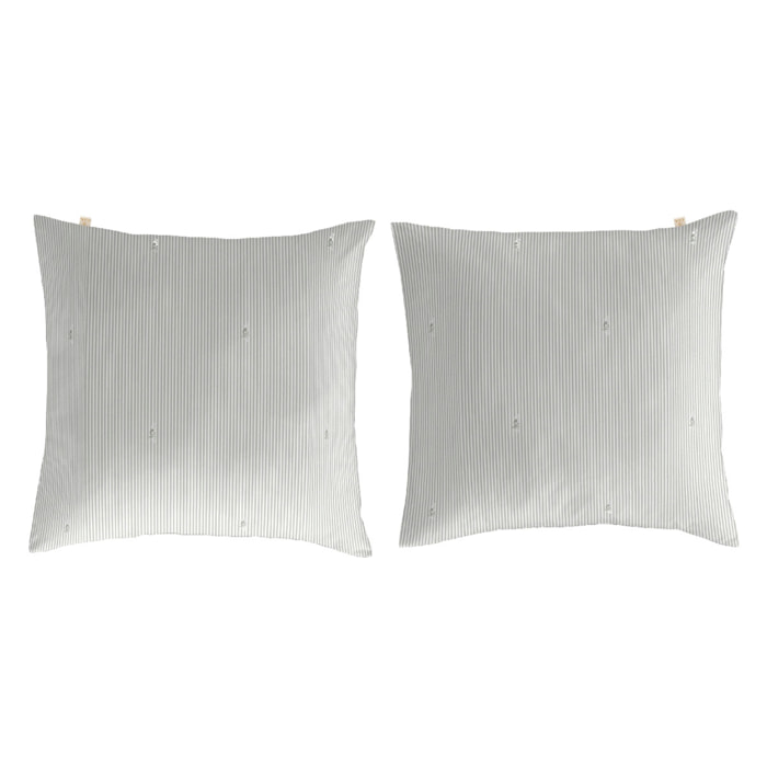 2 Fundas de almohada 50x50 cm verde ZAIDIN - 100% algodón -