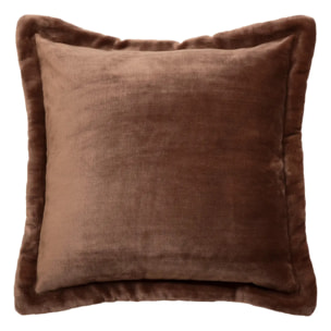 Coussin flanelle Cuddly marron 53x53cm