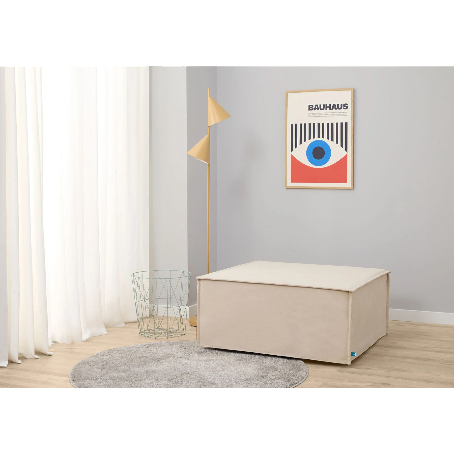 Puff Cama Marmota con Viscoelástica - Sillón Cama Plegable y Convertible - Diseño Elegante y Versátil para Visitas - Tejido de Alta Calidad - 3 Años de Garantía